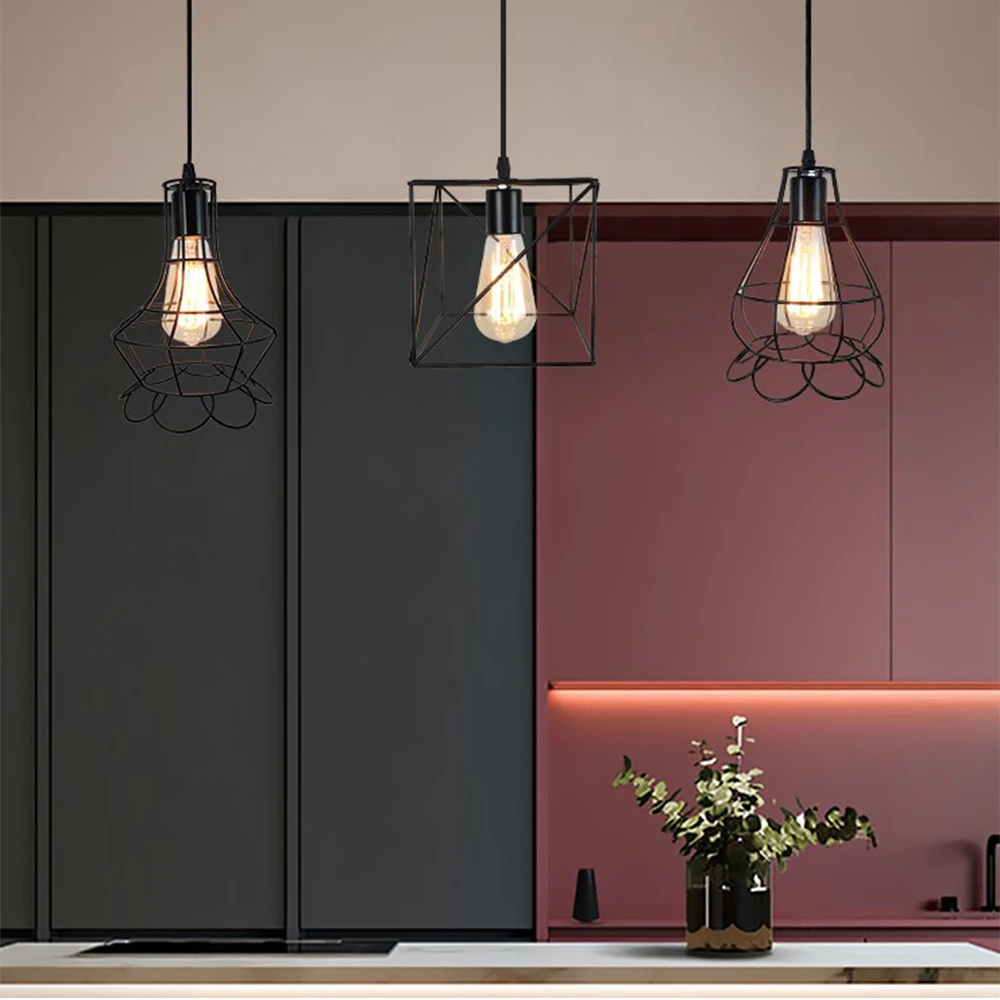 Винтажный подвесной светильник Fogein люстра для гостиной с железным абажуром