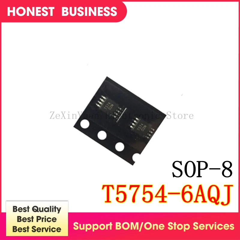 

5 шт. 10 шт. T5754-6AQJ MSOP-8 T5754-6AQ MSOP8 T5754-6 T5754 5754-6 лапками углублением SOP-8 код T574