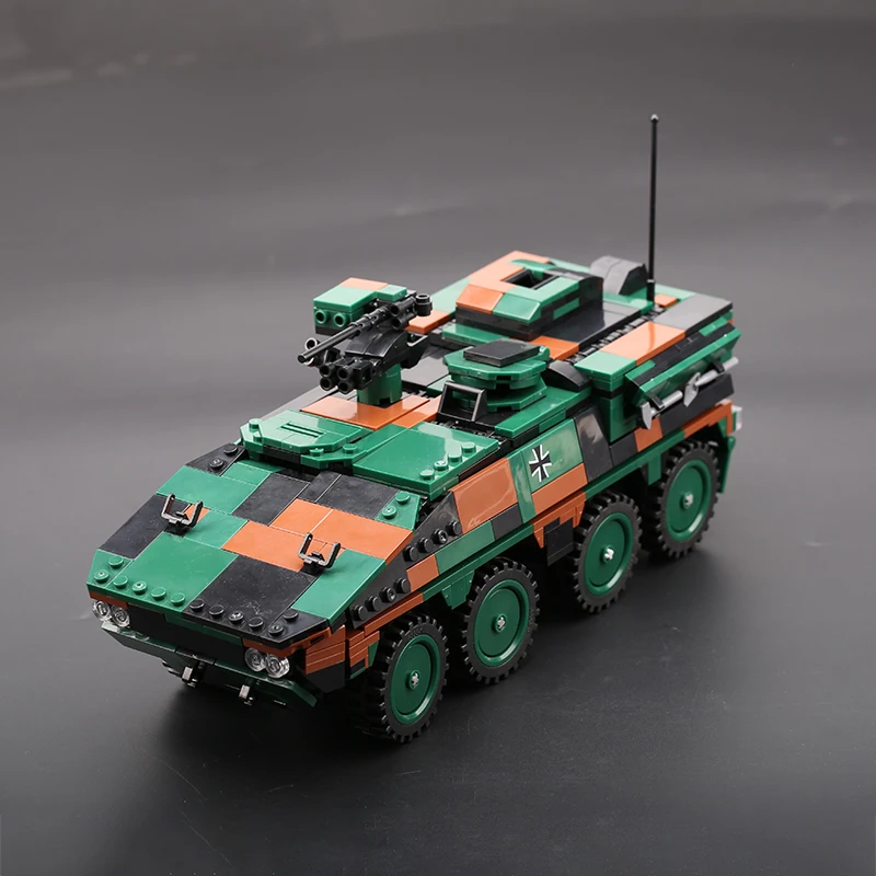 Военное высокотехнологичное оружие XB06043 армейская тема GTK Boxer бронированный танк