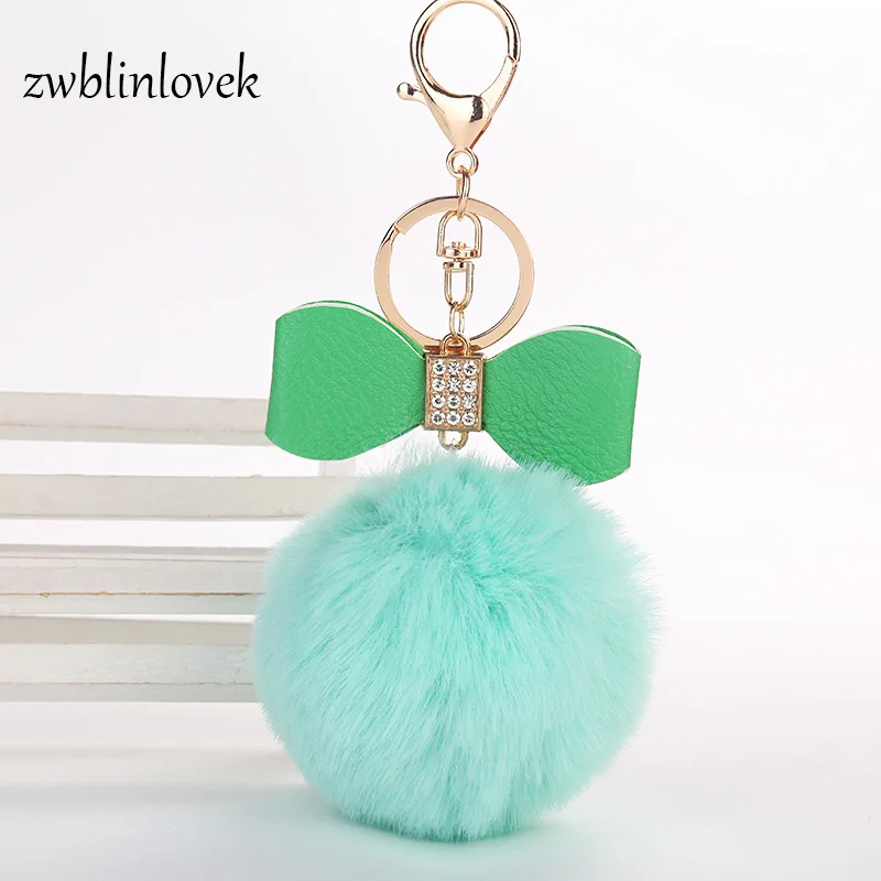 Женский брелок подвеска в виде мехового шара из кроличьего меха|Брелоки| |