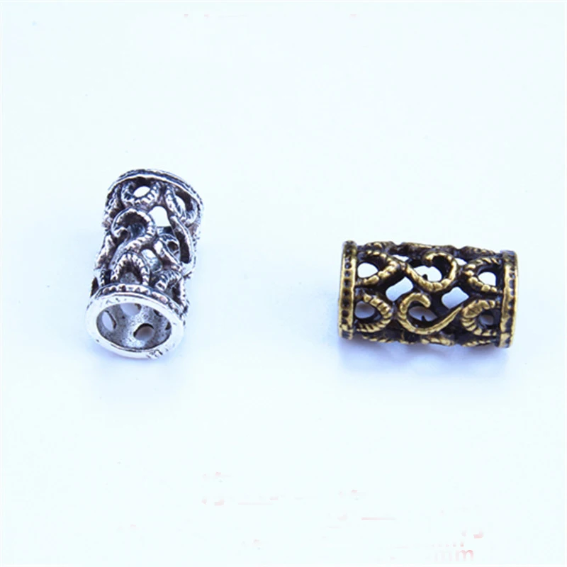 10 шт. Серебристые золотистые полые Викинги коса для волос страшная борода Дред