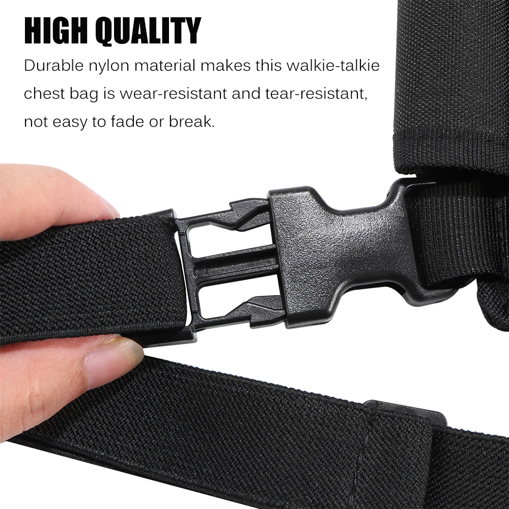 

Radio Harness Chest Front Pack Pouch Holster Carry Bag For Walkie Talkie Multi-Pocket Design Interphone Tactical Chest Bag