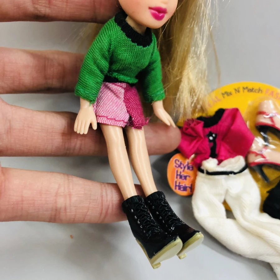 12 см оригинальная модная фигурка, оригинальная милая маленькая кукла BratzDoll с красными волосами и красивой одеждой, лучший подарок для ребенка