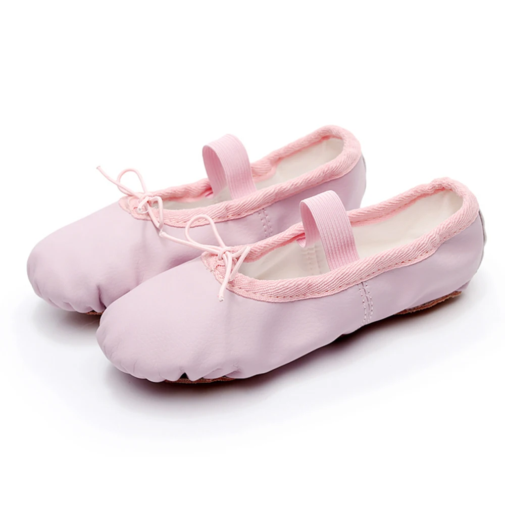 

Children Dance Ballet Shoes Female PU Pink Soft Sole Girl Female Woman Show Level Examination Nation Yoga Cat Claw Training