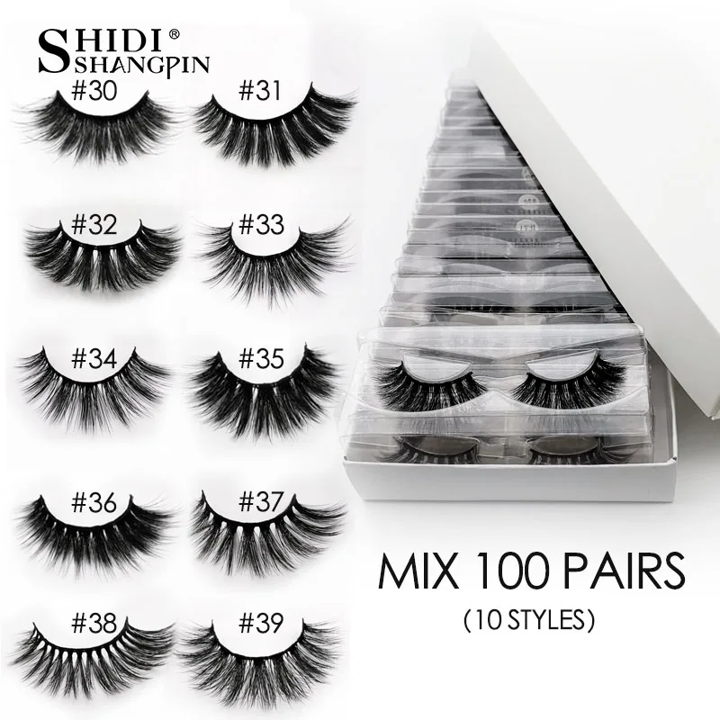 Ресницы серо коричневого цвета оптовая торговля 30/40/50/100 пар натуральных длинных