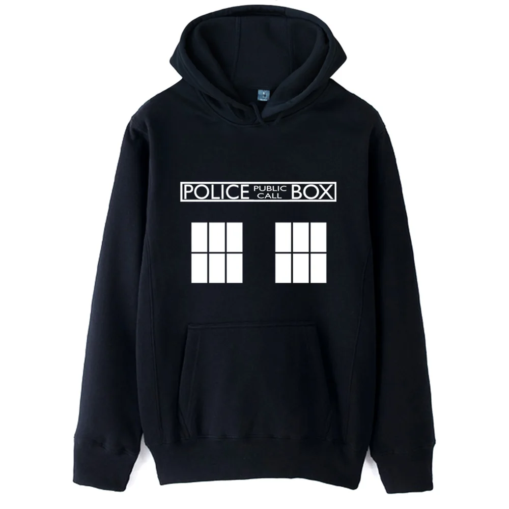 

Bad Wolf TARDIS police box Man Boy Hoodie Autumn Winter Fleece Couple Clothes ZIIART