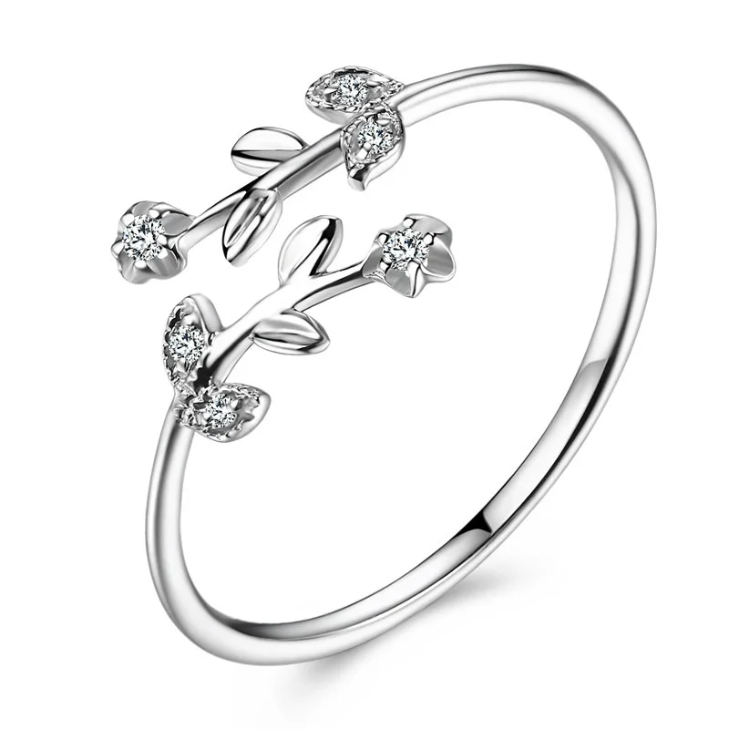 Женское кольцо с бриллиантами 18 карат в виде листьев | Украшения и аксессуары