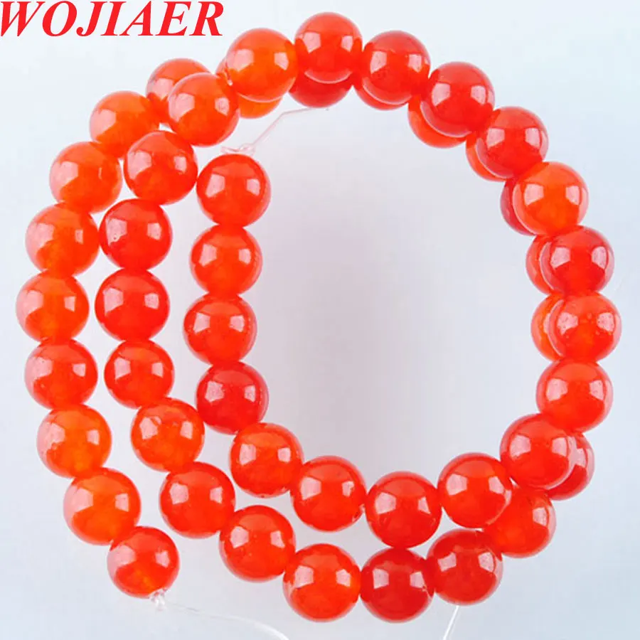 

WOJIAER Natural Red Agate Stone Accessories Series Loose Bead Round Shaped Handmade Jewelry Making Design Wholesale PBY906