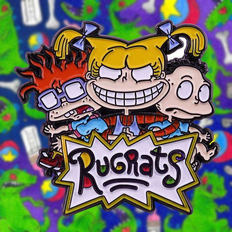 Анжелика солений Чаки штырь отворотом Reptar бар значок мир детей 90s