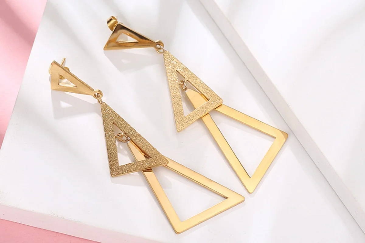 

Titanium Steel Geometric Earrings Japan And South Korea 2021 Trend Eardrop Designer Creative Ins Wind earrings for women
