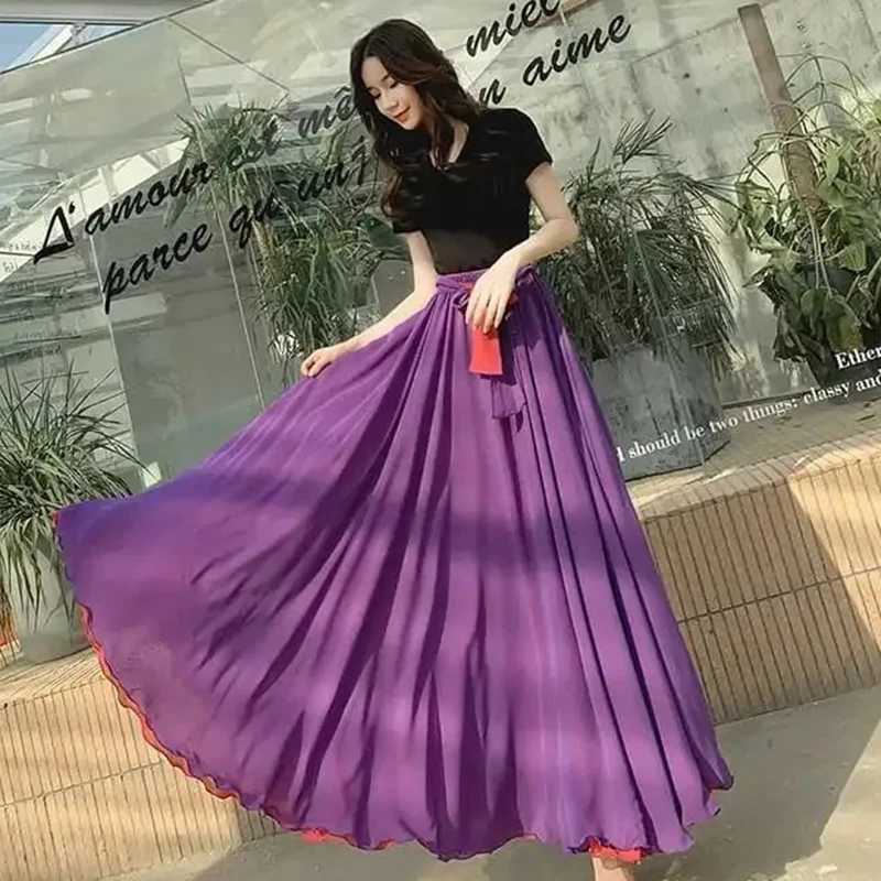 Двухслойная танцевальная одежда 540 Круглые 8 метров большая подола Длинная