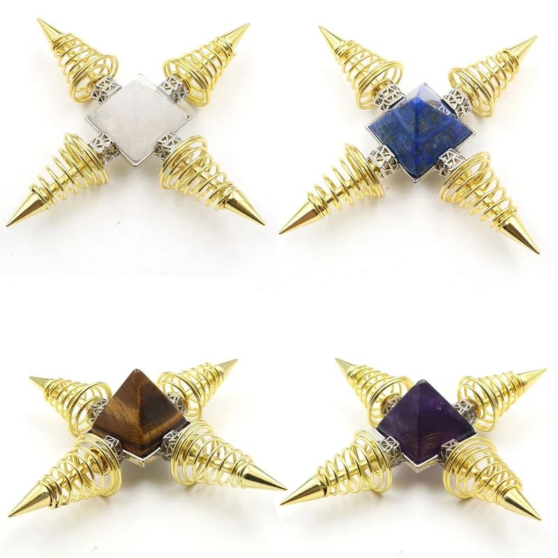 Pendule рейки маятник натуральные камни амулет исцеляющая Пирамида духовные