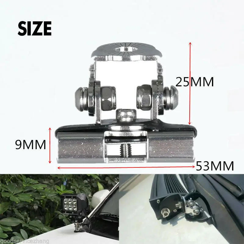 Universal 2x A Pillar Hood Led Work Light bar Mount Bracket Clamp Holder Offroad | Автомобили и мотоциклы