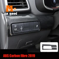 abs carbon fibre for hyundai tucson 2019 car left middle control box decoration cover trim car styling accessories stickers 1pcs
