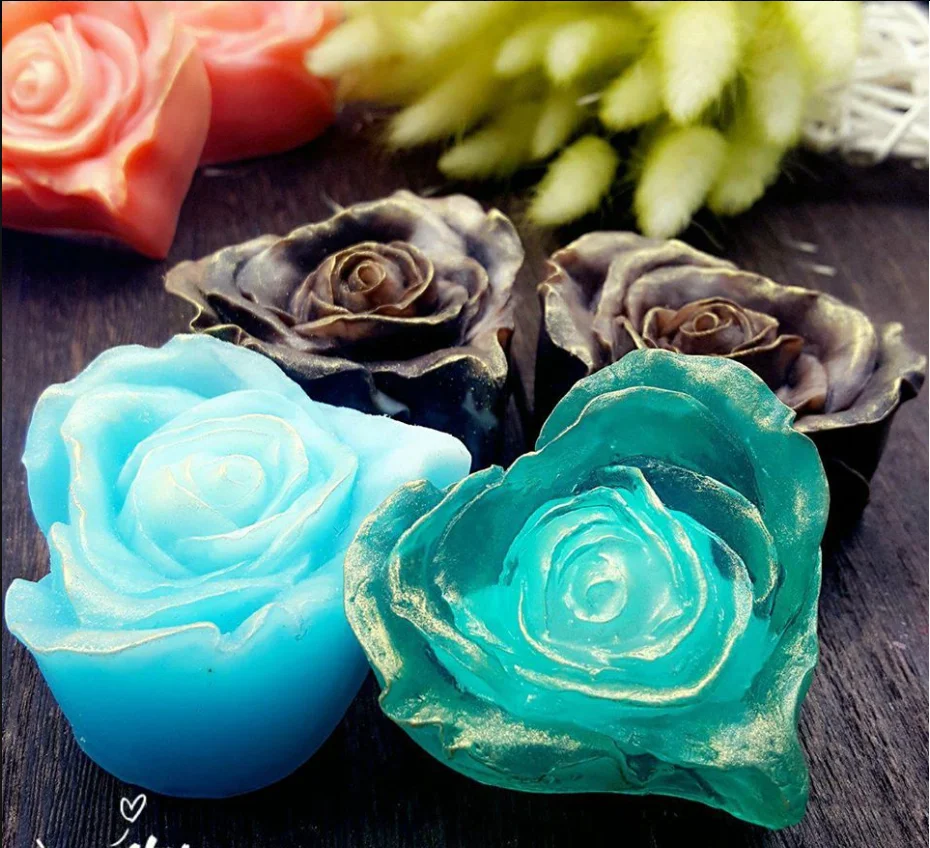 

Rose Heart Soap Mold for Soap Making Soap Silicone Molds for DIY Handmade Candle Soap Making Chocolate Cake Decoration Mold