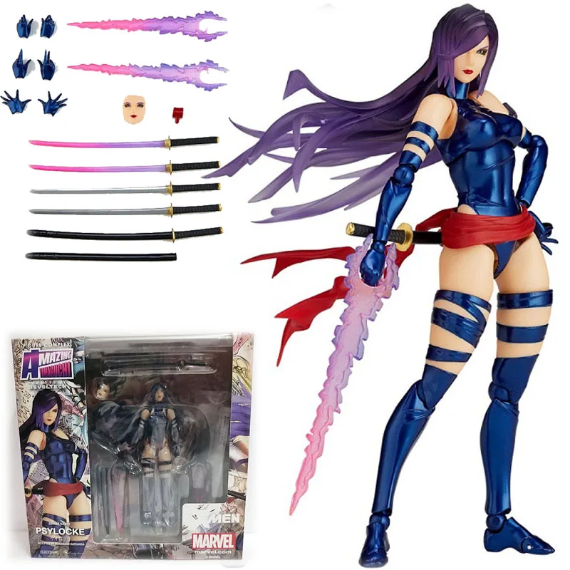 Yamaguchi Revoltech Psylocke Variant X-men Series 10 фигурка модель игрушки кукла для подарка