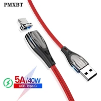 5a magnetic charging usb type c cable for huawei mate 30 20 p30 p20 pro lite usbc magnet 40w fast charger type c data cord kable