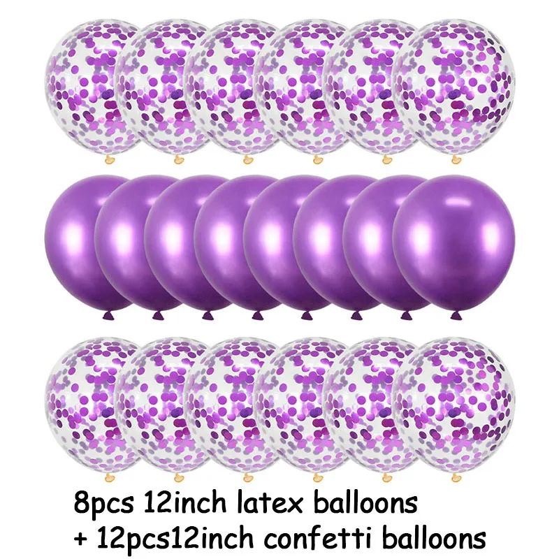 

20Pcs Rose Gold Balloon Set Confetti Metallic Balloons Birthday Party Wedding Decoration Anniversary Globals Baby Shower Balloon