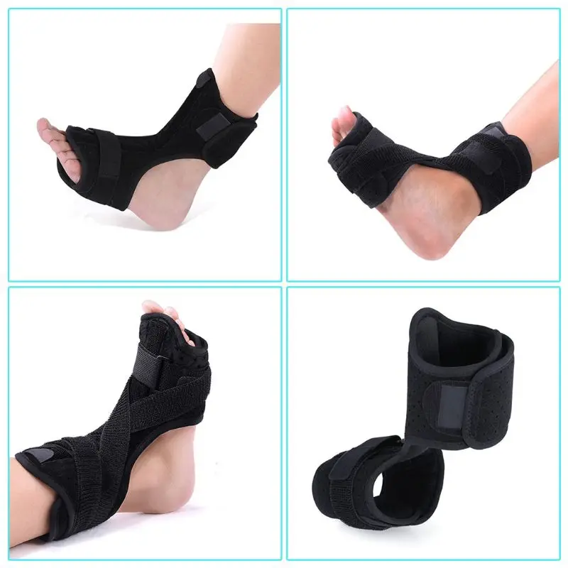 

Подошвенный фасциит, ночная шина, аксессуары для поддержки s, регулируемый эластичный ремешок, поддержка голеностопа с мячом для массажа