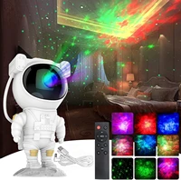led star galaxy projector usb nebula lamp kids night light home room decor astronaut starry projector light rotating night lamp