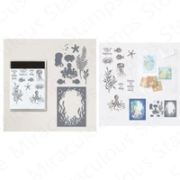 seas the day pattern metal cutting dies and stamps sets for making greeting card decoration scrapbooking crafts 2022 new arrival