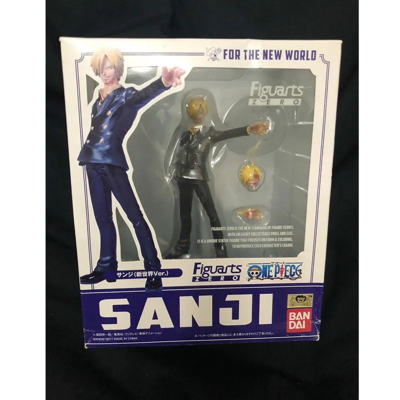 

5" One Piece Vinsmoke Sanji The Straw Hat Pirates New World Golden Cat Sticker Original Version PVC Action Figure Toy BOX X702
