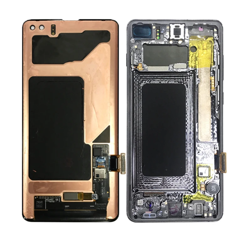 Pantalla LCD de 6,4 pulgadas para SAMSUNG Galaxy S10 PLUS G975F, piezas de repuesto, digitalizador completo con Marco, G9750, G975u, G975fd-2