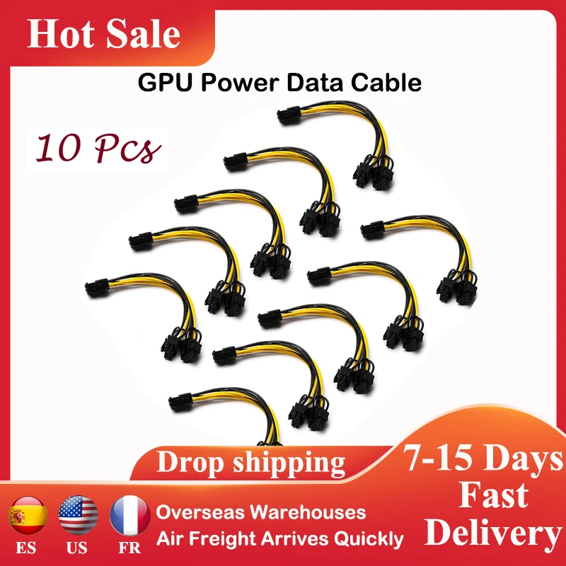 

5/10 шт., удлинители PCI Express для видеокарт, 6 + 2-pin