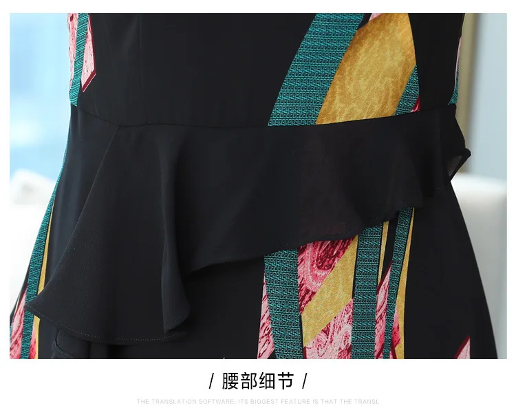 

2021 women's summer dress new Korean version Ruffle foreign style Fashion Chiffon temperament goddess fan waist Floral Dress