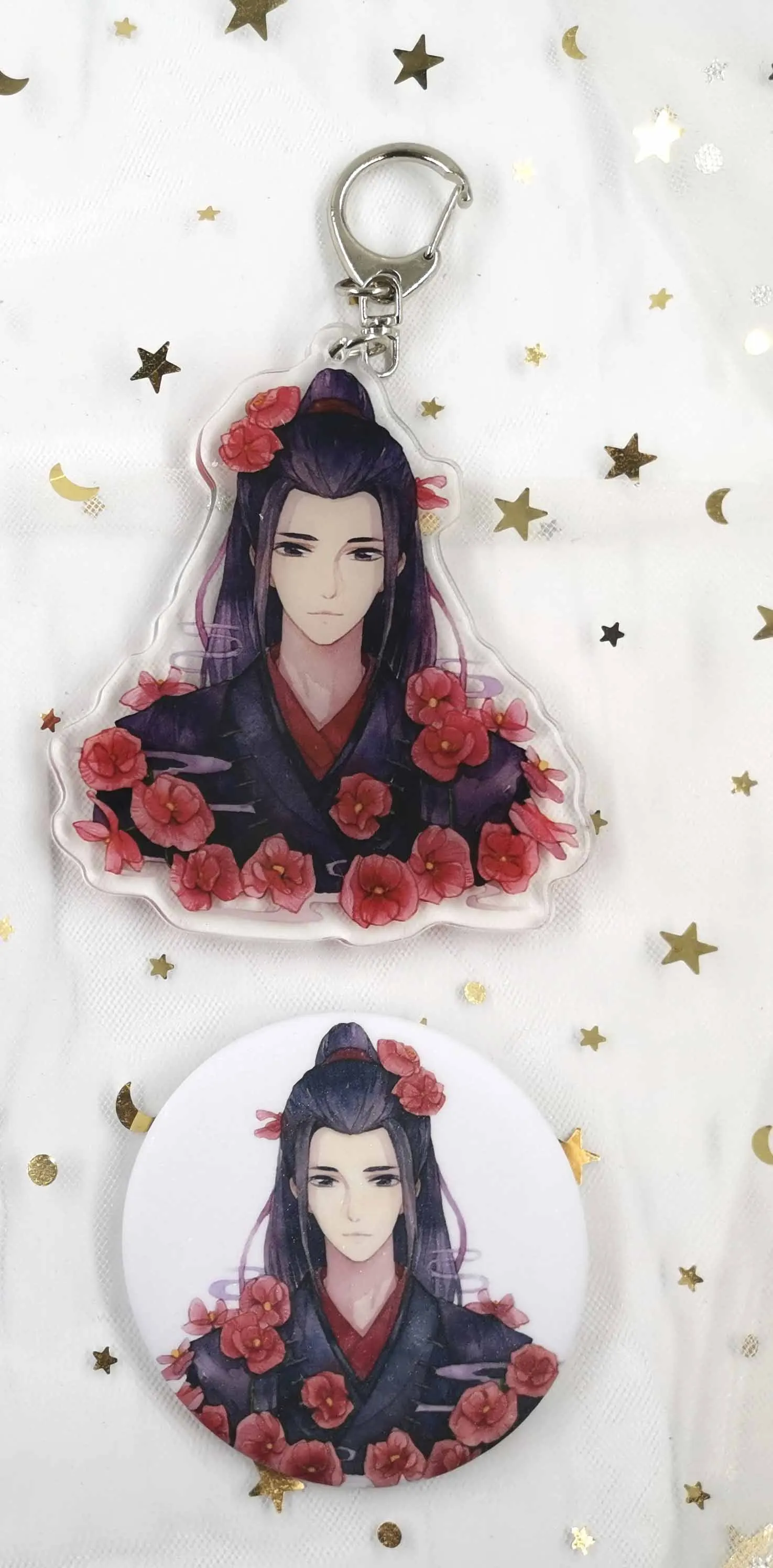 Grandmaster of Demonic Cultivation Lan Wangji Wei Wuxian Печатный кулон брелок значок брошь булавка для