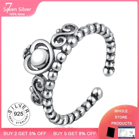 

Authentic 925 Sterling Silver Dazzling Crown CZ Pendant Finger Rings for Women Engagement Statement Jewelry