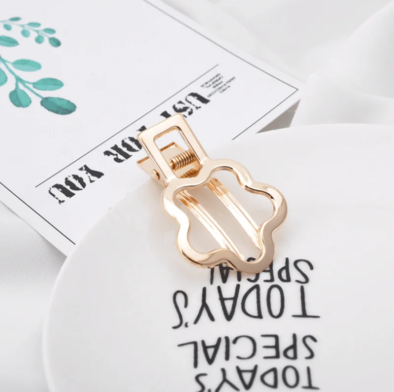 Женские Геометрические заколки невидимки с полыми звездами и сердцем| |