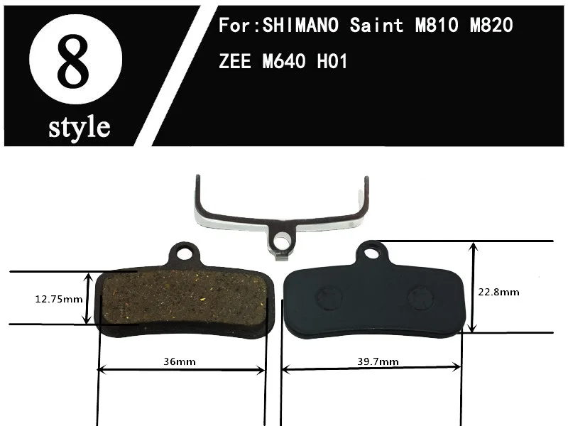 4 пары велосипедных дисковых тормозных колодок для Hayes TEKTRO ZOOM MAGURA FORMULA SHIMANO M355 AVID Zoom Organic MTB горный велосипед - Цвет: Style 8