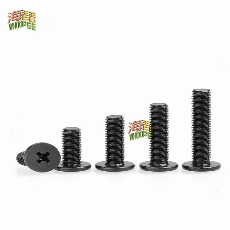 5-50 шт. CM M1.4 1,6 M2 M2.5 M3 M4 M5 M6 черный 304 дюйма из нержавеющей стали Cross Phillips ультратонкая плоская пластина для ноутбука