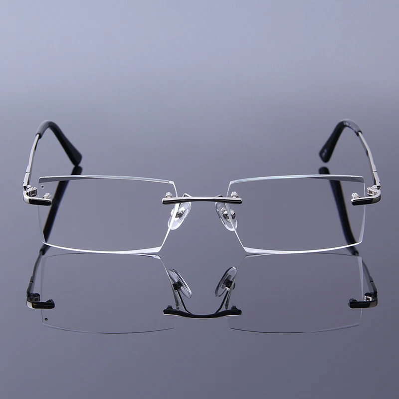 Мужская оправа для очков без оправы диоптрийных в деловом стиле |