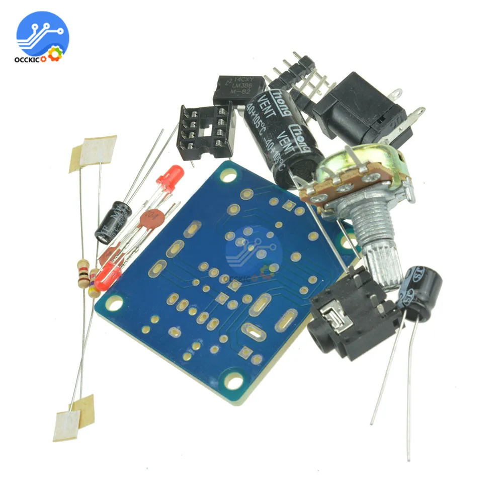 LM386 аудио динамик с мини усилителем плата модуль 3 В 12 в DIY Kit усилитель