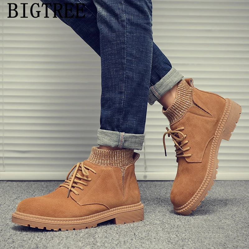Мужская обувь Ботильоны зимняя Мужские Зимние Ботинки Zapatos Hombre Botas Masculina zimnie для