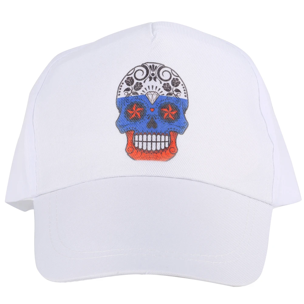 Бейсболка из хлопка с русским флагом бейсболка белым черепом подходящая унисекс