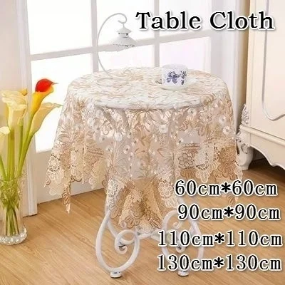 Круглая скатерть качественная ткань из пряжи для стола кружевная