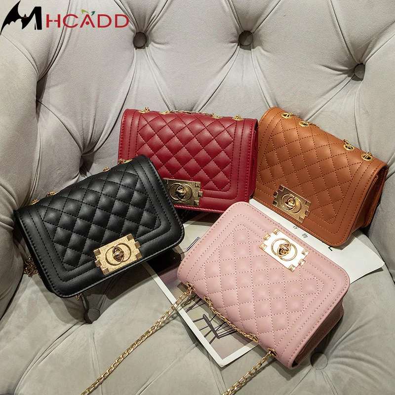 

Сумка-мессенджер Женская на цепочке, модный брендовый саквояж кросс-боди из мягкой искусственной кожи, дизайнерский чемоданчик на плечо