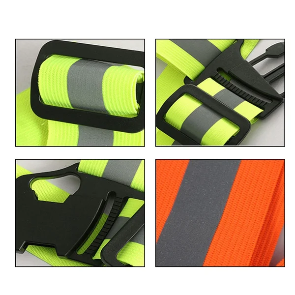 LED Cycling Vest Outdoor Running Reflective Vest Adjustable Elastic Strap Night Running Safety Lighting Warning Riding Belt
