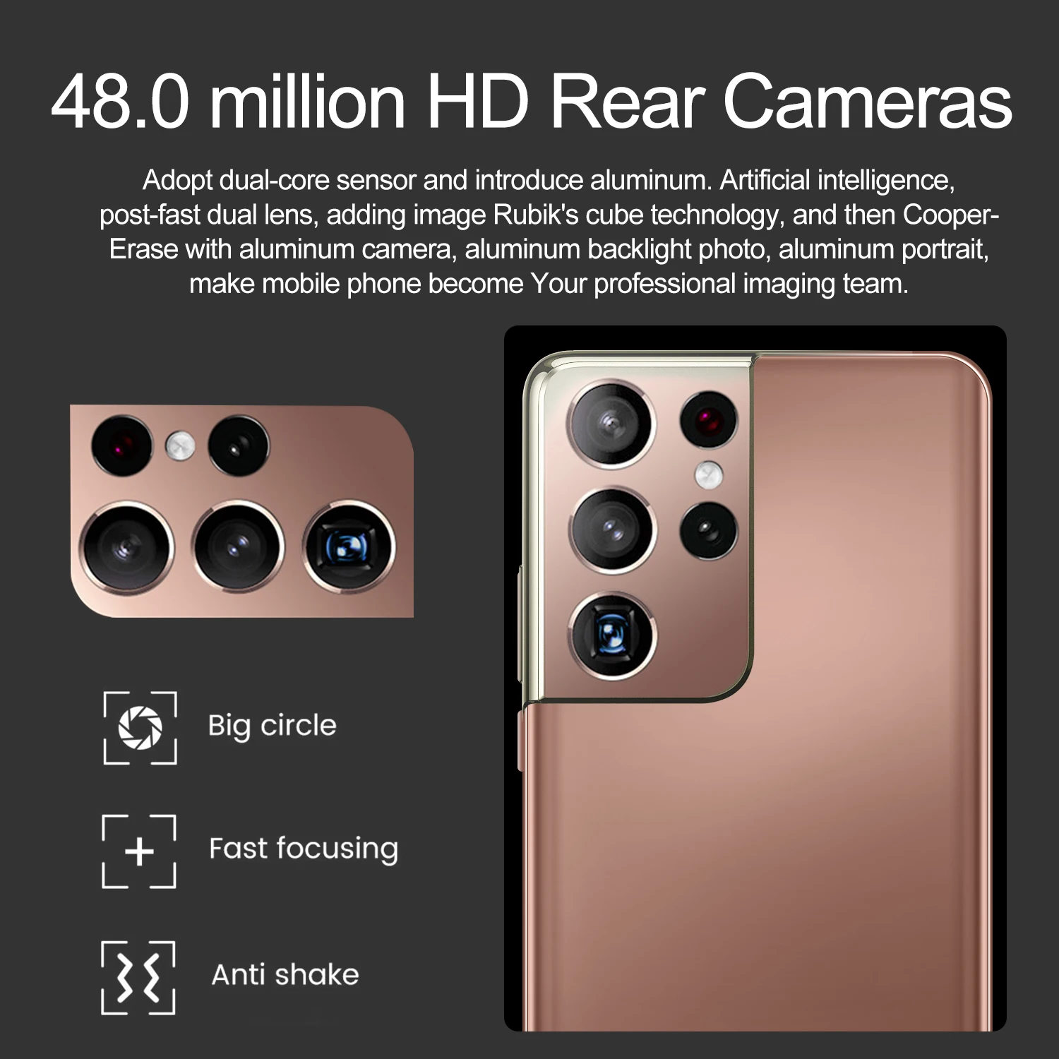 Tel&eacute;fono Inteligente S21 Ultra, 4G, 5G, 7,3 pulgadas, Android 10, 16GB de RAM, 512GB de rom, versi&oacute;n Global, 6800mAh, desbloqueado-5