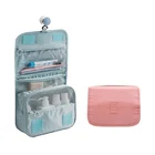 Косметичка, розовый органайзер для макияжа, дорожная сумка, подвесная сумка для хранения, водонепроницаемая, портативная, большая, складная