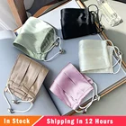 Маска женская Пылезащитная Шелковая Маска для рта Солнцезащитная аппликация велосипедные маски дышащая однотонная многоразовая маска для лица Mascarilla d5