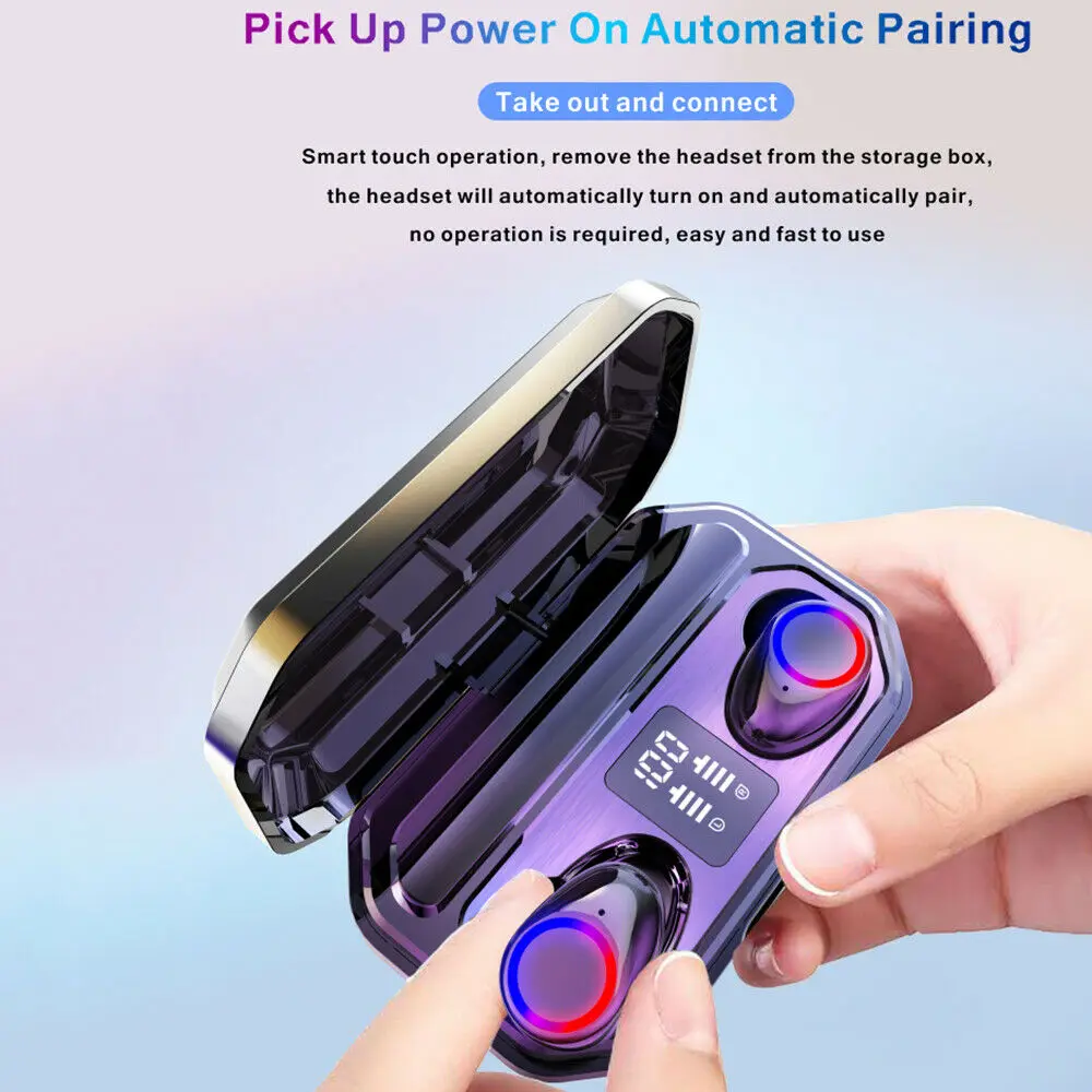 Bluetooth 5 0 9D HiFi наушники TWS спортивные водонепроницаемые с шумоподавлением стерео