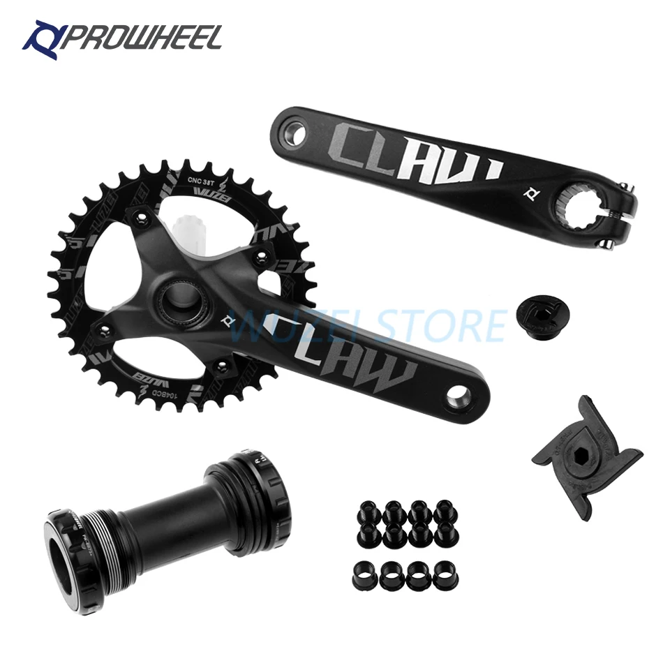 Prowheel 104 BCD mtb Bicycle Crankset 170/175mm 30/32/34/36/38/40/42/46/48/50/52T Round Narrow Sprocket Mountain bike Crank set