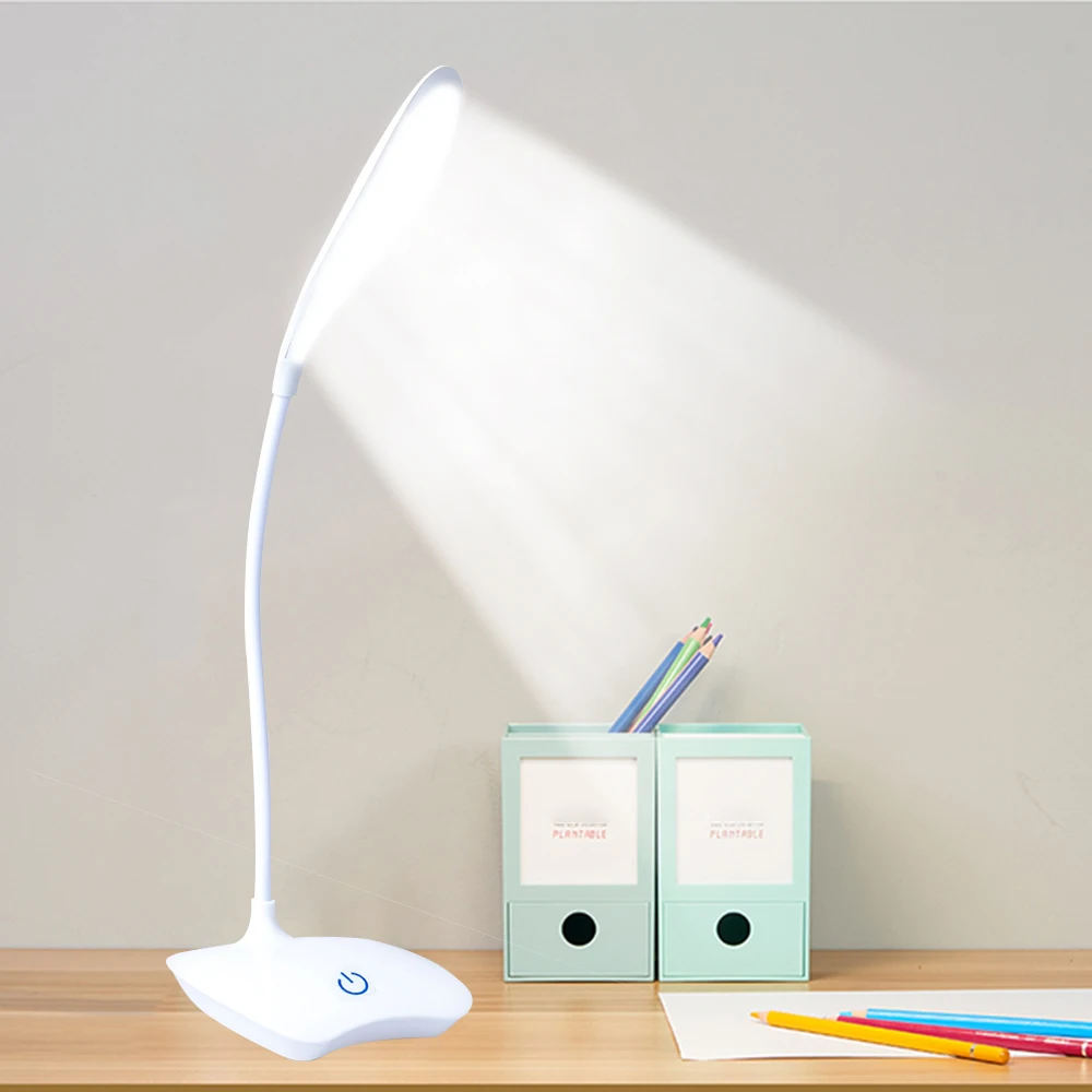

Office Bright Table Lamp Rechargeable Battery LED Stand Kids Desk Lamp Table Top Lanterns For Student Study Reading Book Lights
