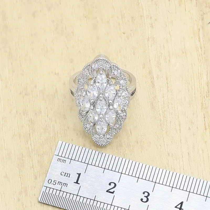 Женский ювелирный комплект из колье серёг кольца и браслета|Ювелирные наборы| |