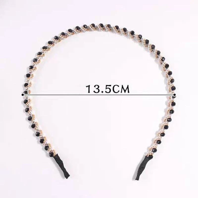 

2021 Fashion Hair Accessories Crystal Hair Band Hair Hoop for Women Rhinestone Bezel Headwear Thin Headband Chic Hairbands