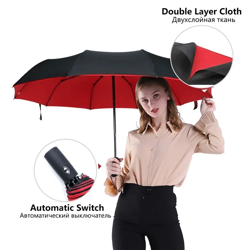 

Men's and women's folding umbrella, deluxe rain proof, sun proof and wind proof umbrella, super large accessories, business